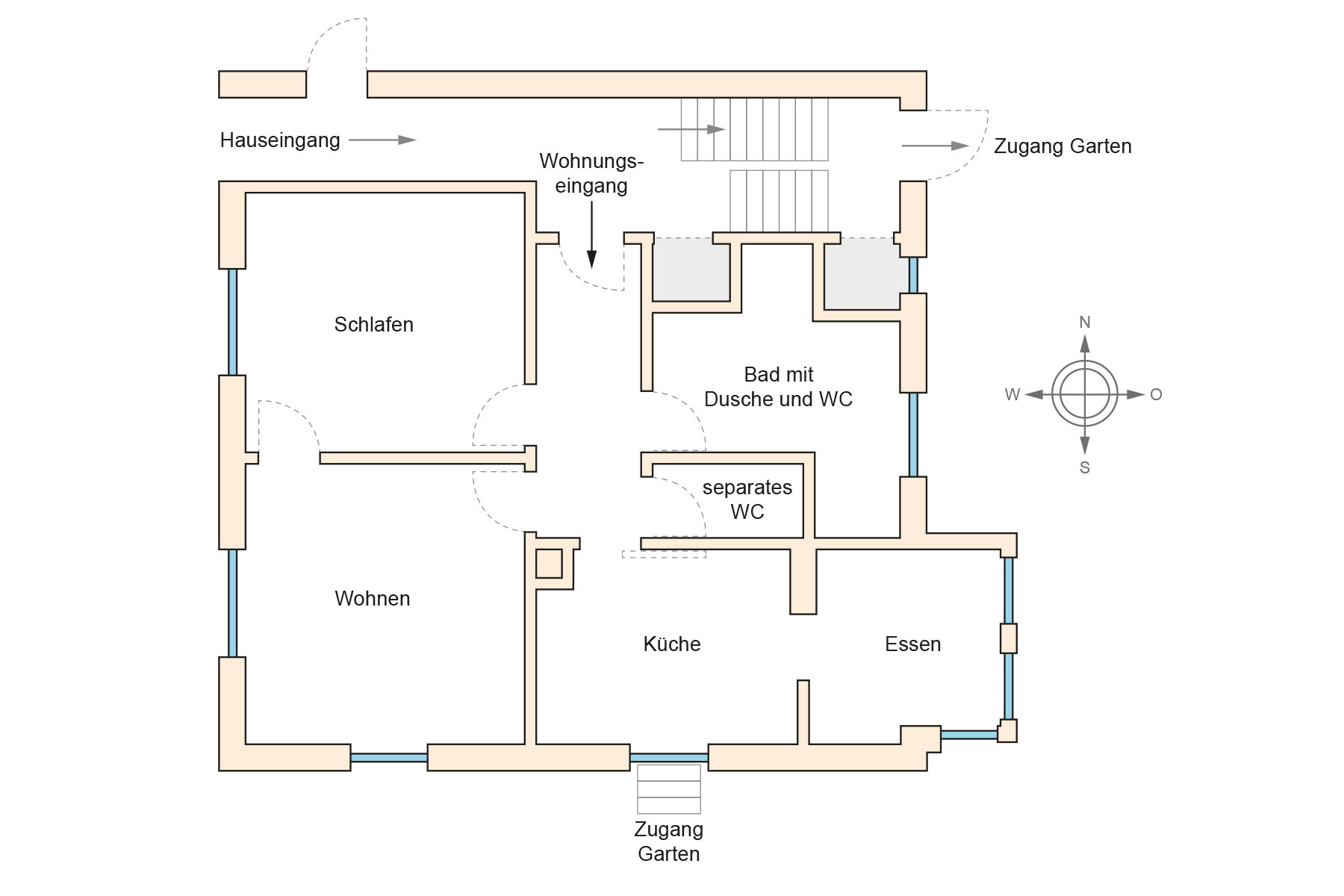 Grundriss Ferienwohnung KARL