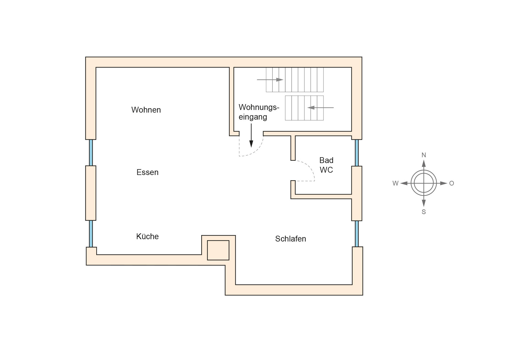 Grundriss Ferienwohnung LINA