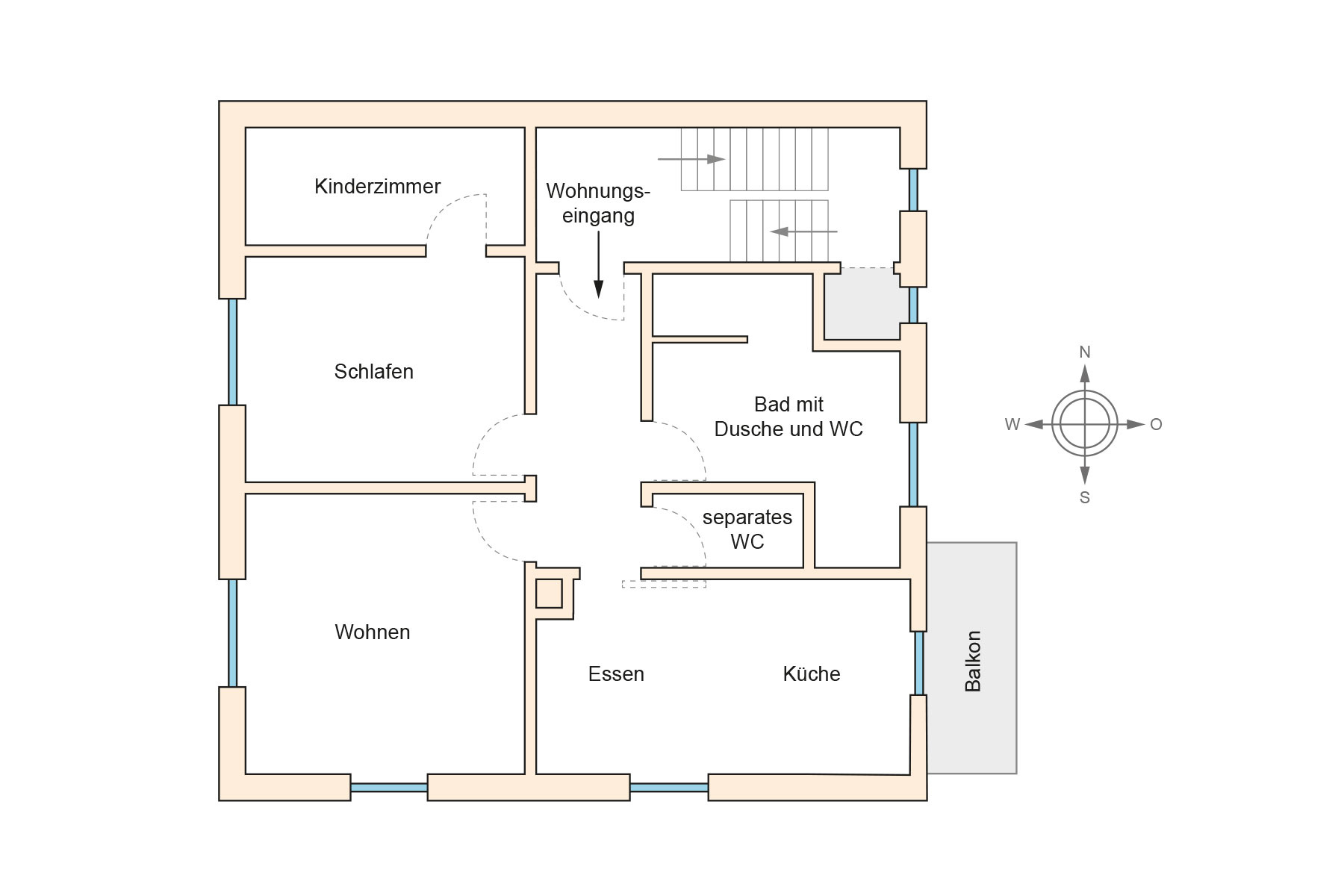 Grundriss Ferienwohnung EMMA